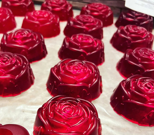 Decorative Natural Crafted FLower Soap 2.5oz (Red, Unscented)-0